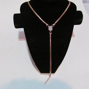 Womans beautiful Kendra Scott lariat iridescent drusy necklace signed